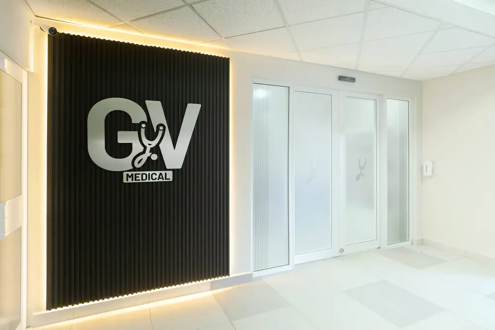Recepción con la marca GyV Medical